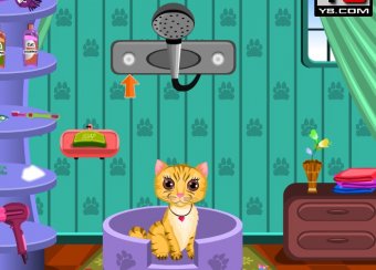 Игра Мой маленький кот Том в ванне